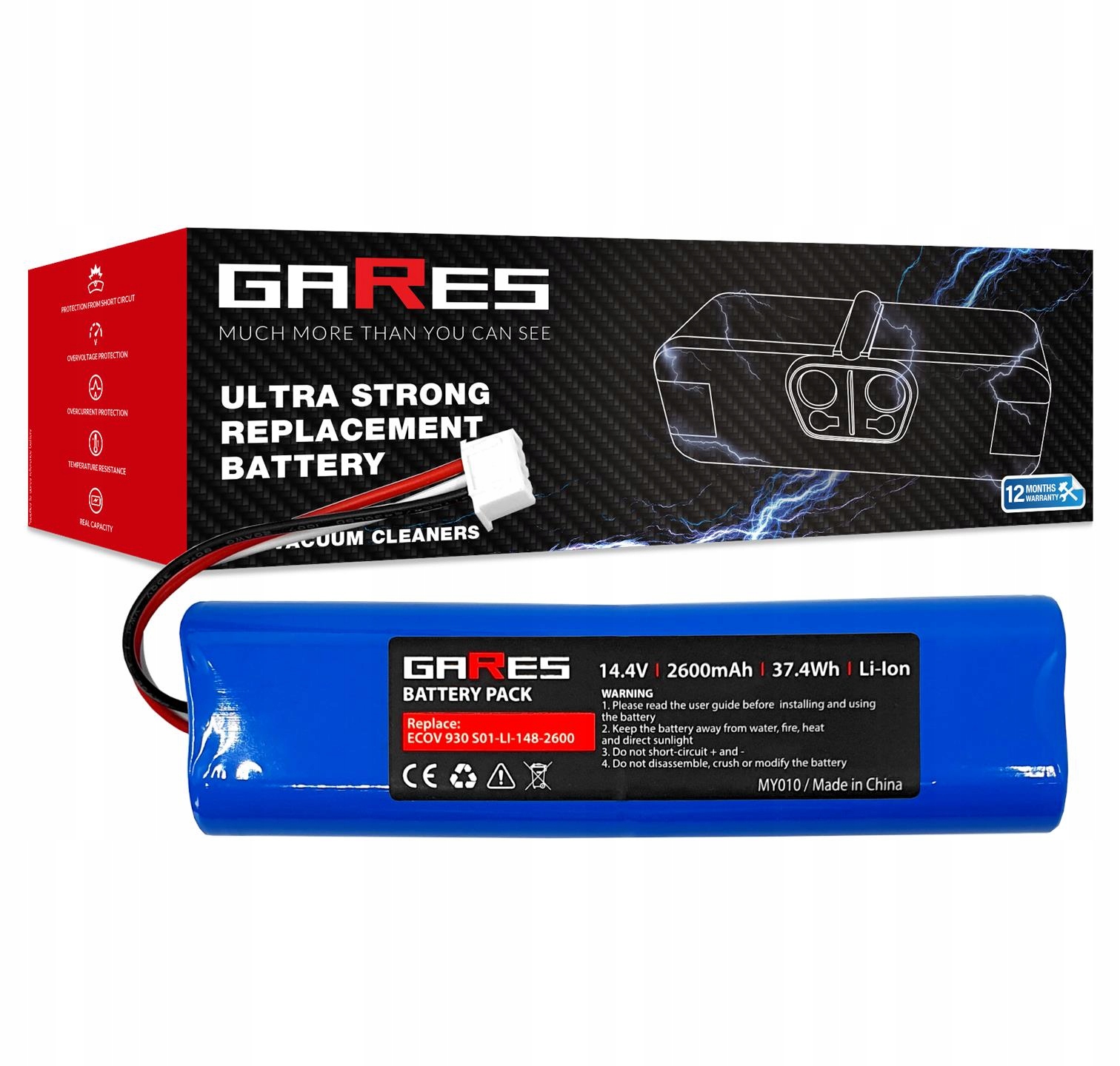 Baterie Akumulátor pro Ecovacs Deebot Ozmo 900 905 920 930 937 14,4V 2,6Ah