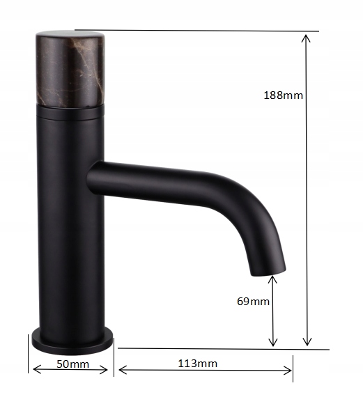 BATERIA UMYWALKOWA ROYAL CZARNA MATOWA WYSOKA Kod producenta 0000002334