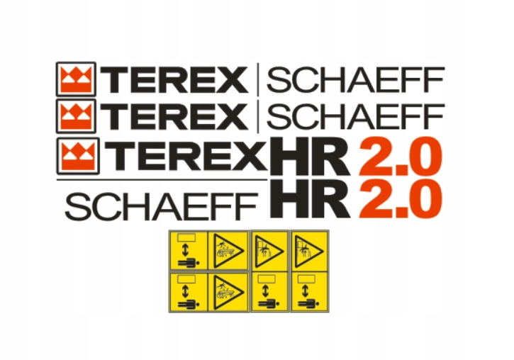 Samolepky s nálepkou Terex Schaeff Hr 2.0