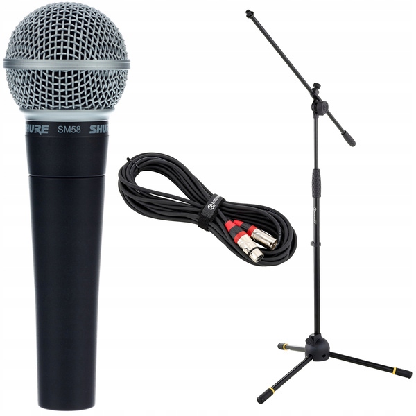 Shure SM58-Set Shure SM58 LC K&m Microphone Stand Sommer Basic Cable