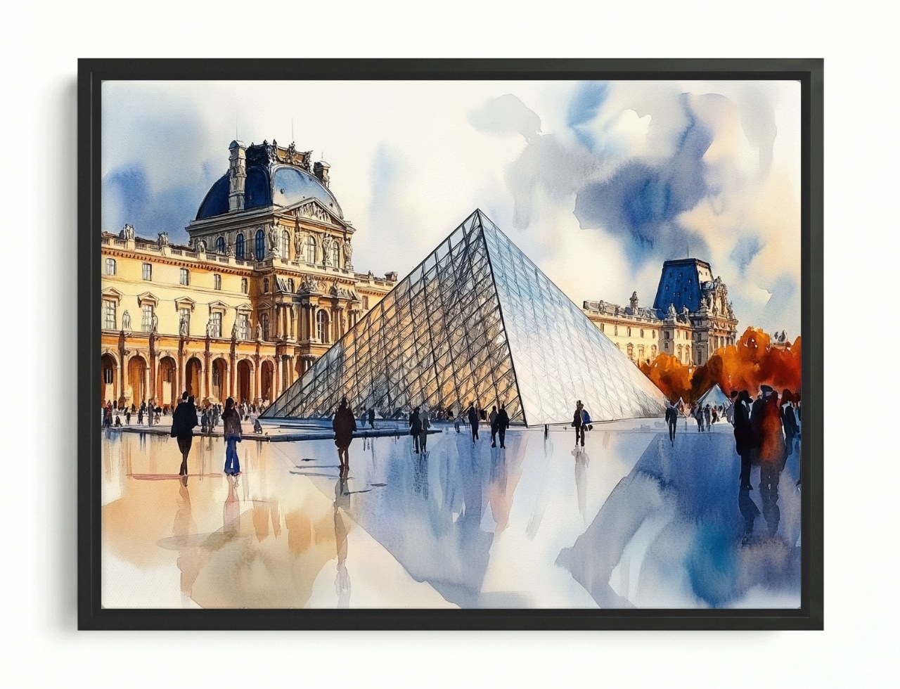 Obraz Rama American Box Pohled Francie Paříž Louvre Palác Muzeum 80x60