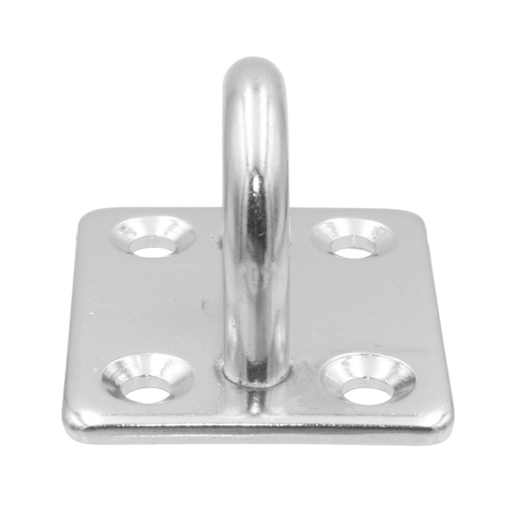 Ucho pokładowe kwadratowe nierdzewne pręt 8 mm 40x50 mm