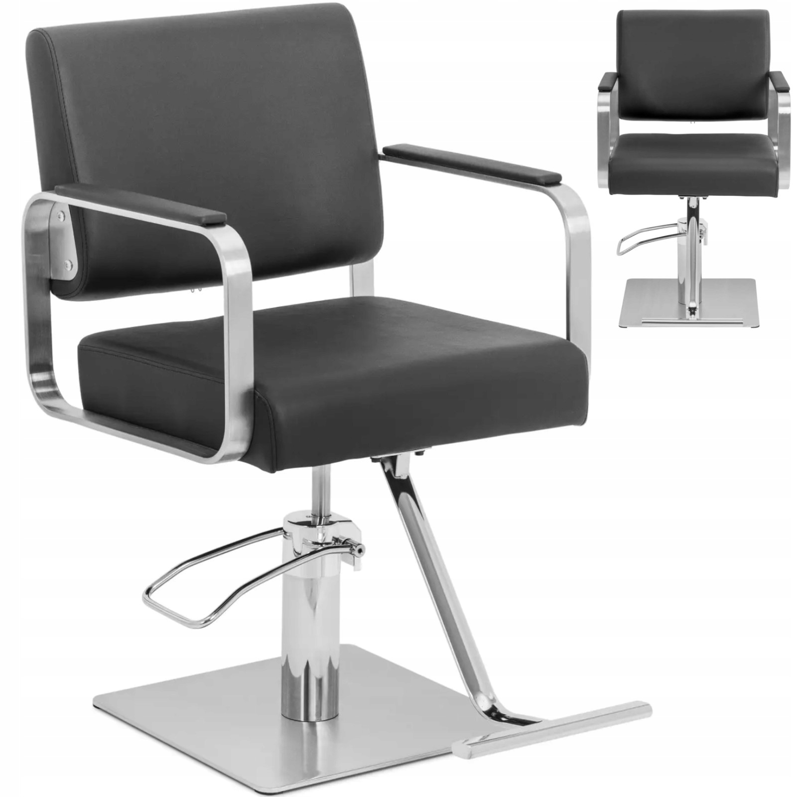 Barberské kosmetické kadeřnické křeslo s podnožkou Physa Otley černá barva