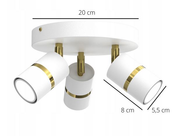 LAMPA SUFITOWA PLAFON KOŁO METAL TUBA LED BIAŁY Kod producenta 1005