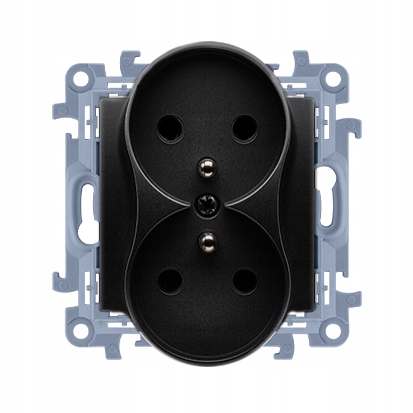 

Simon 10 CGZ2M.01/49 gn. podwójne z/u czarny mat