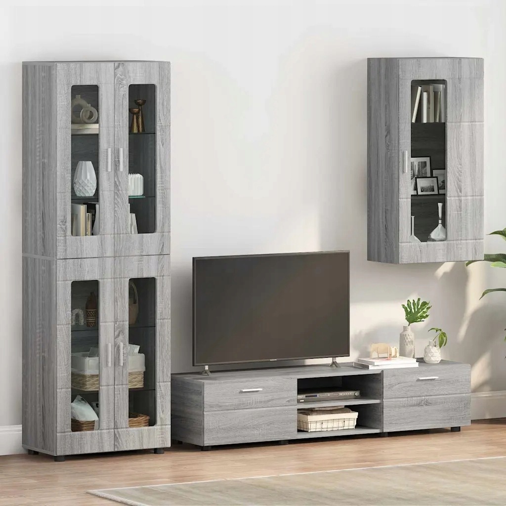 vidaXL Dřevěná skříň Šedá Sonoma 50 x 29 x 100 cm kompozitní dřevo