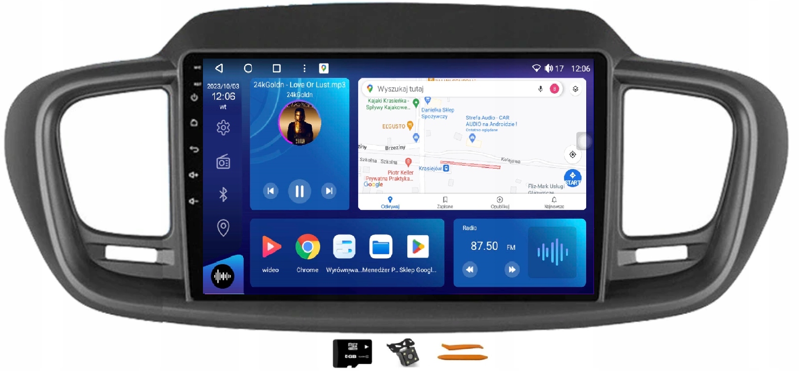 Rádio Android Navigácia VQ230 Qled Carplay Lte Gps Dsp Kia Sorento 3 14-17