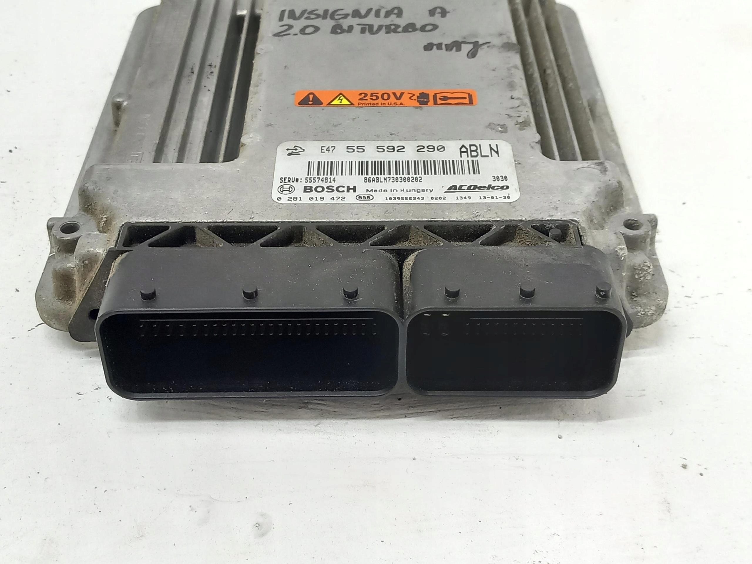 computer control unit of the engine OPEL INSIGNIA A 2.0 CDTI BiTurbo 55592290