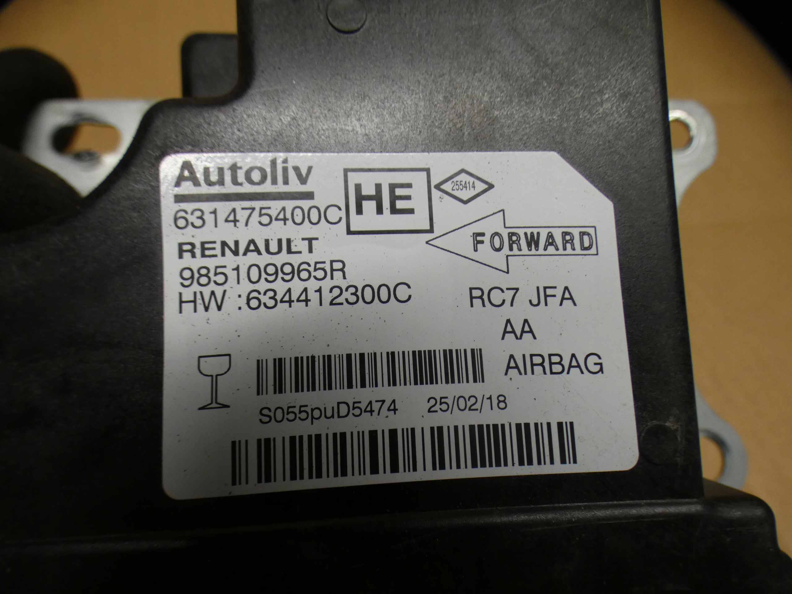 SENSOR modulo airbag RENAULT SCENIC IV 985109965R
