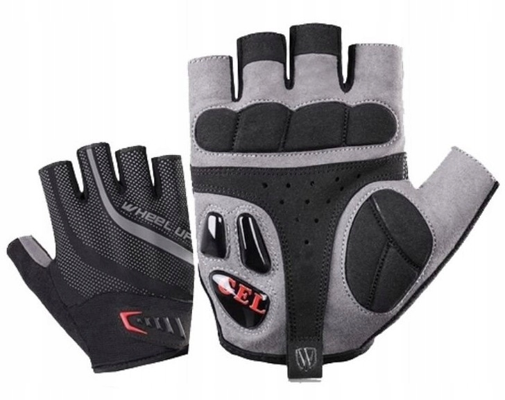 RĘKAWICZKI ŻELOWE ROWEROWE BEZ PALCÓW SPORTOWE r.L