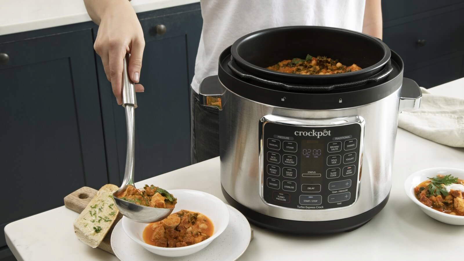 MultiCooker Crock-Pot Turbo Express CSC062X garnerk elektryczny parowar Kolor dominujący srebrny/szary
