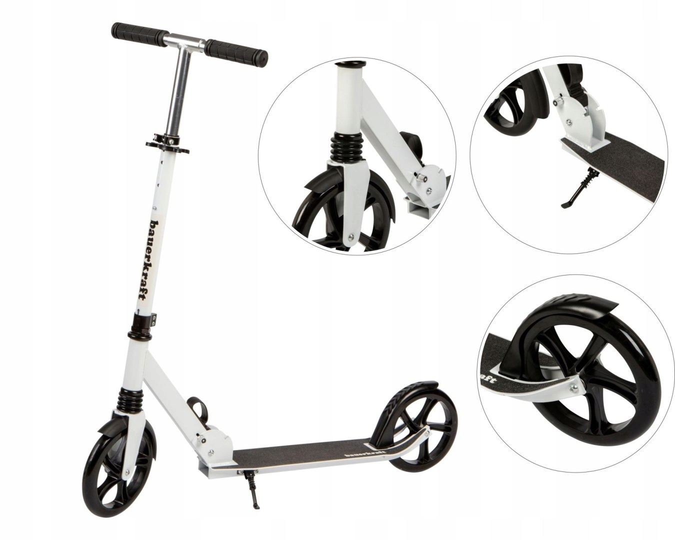 Hulajnoga Składana Duża 95–105 cm Bauerkraft, Aluminiowa, do 80 kg