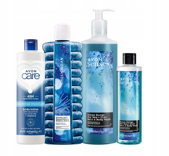Avon Sada pro ni a pro něj Ocean gel do koupele fluid a balzám
