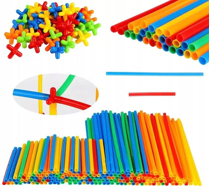 SŁOMKI KONSTRUKCYJNE KLOCKI KUFEREK DUŻY ZESTAW KREATYWNY 800 elem. Typ klocki konstrukcyjne