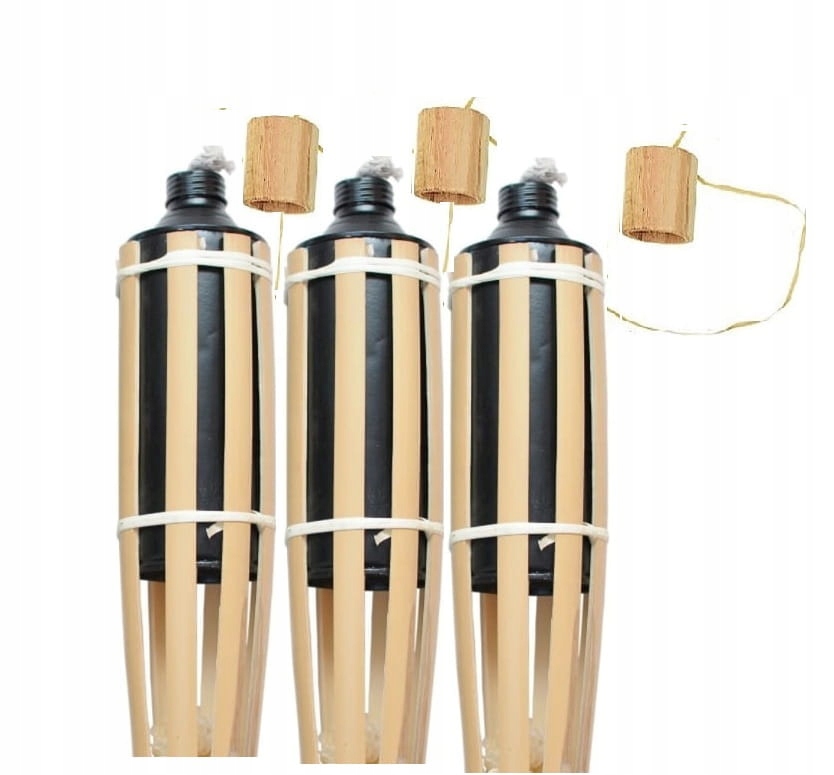 Bambusová pochodeň, zahradní pochodeň, kulig, ohnisko 180 cm (3 ks)