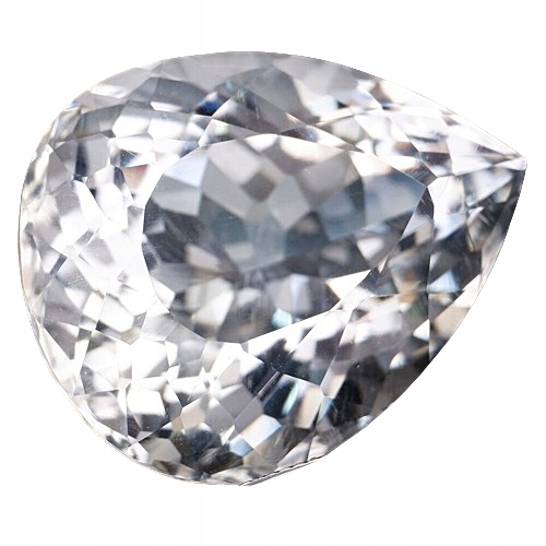topaz bílý 62,51 karát 29,80 x 24,20 x 17,40 mm certifikát