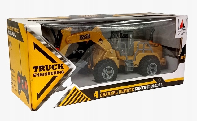 DUŻA KOPARKA ZDALNIE STEROWANA BULDOŻER SPYCHACZ na Pilota 1:30 Materiał karton plastik