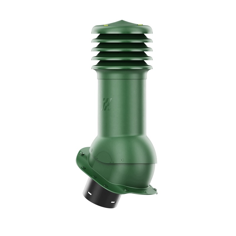 Větrací komín HiVent pro plechovou střešní krytinu, profil B, průměr 150 mm, zelený