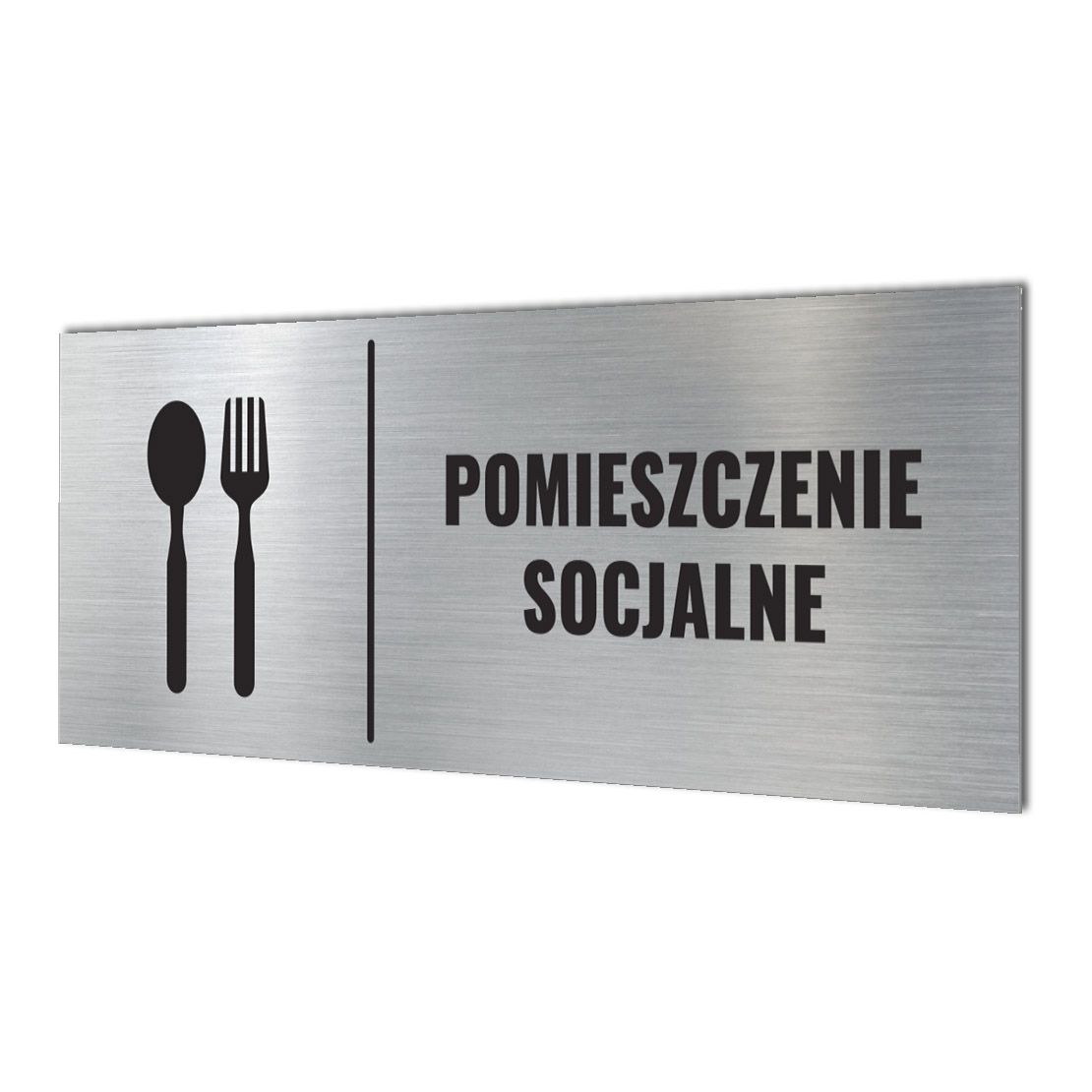 POMIESZCZENIE SOCJALNE TABLICZKA POMIESZCZENIE SOJCALNE ALUMINIOWA 20x7,5 Marka Media Design