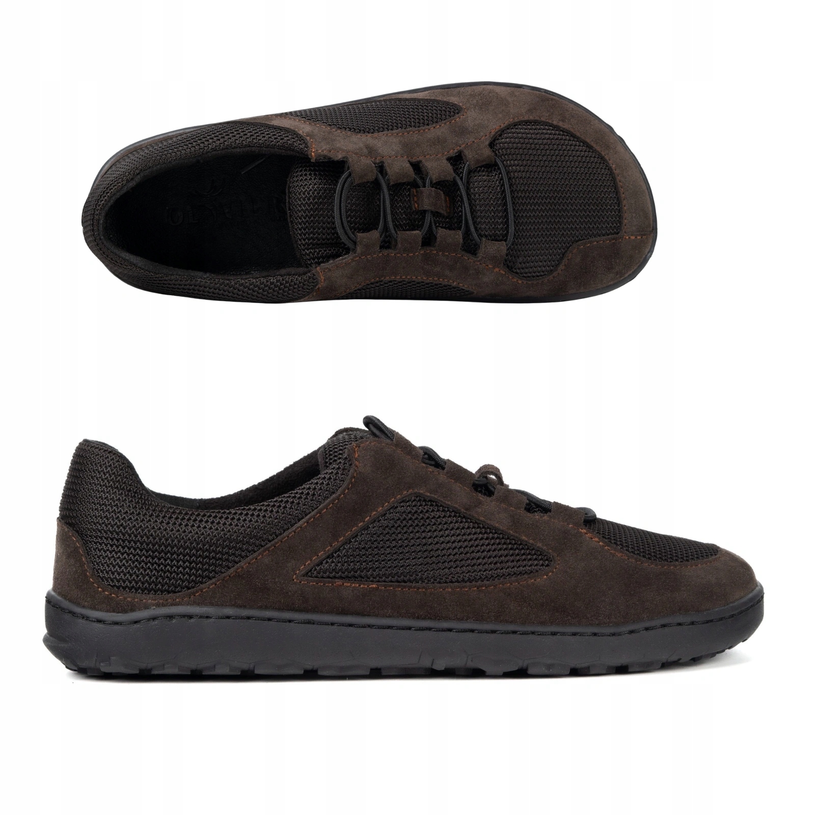 Kožené barefootové boty Stylio Olivier hnědé, zero drop 41