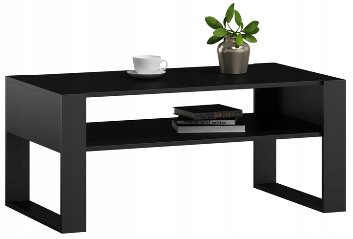 Lavica konferenčný stolík Kaja 120 cm čierna-čierna loft retro Per