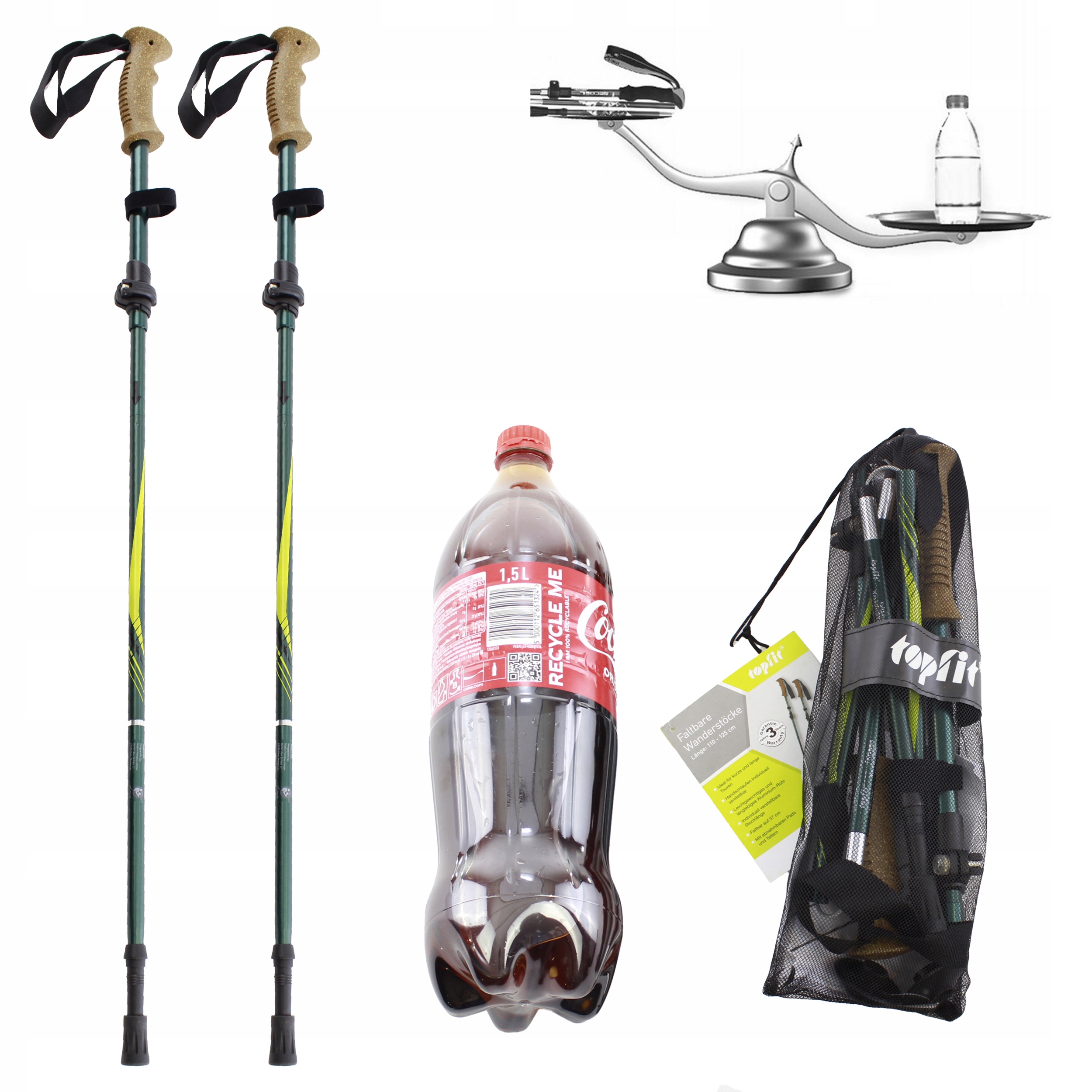 Kije trekkingowe składane kijki lekkie Korek kompaktowe fold Tylko 36cm