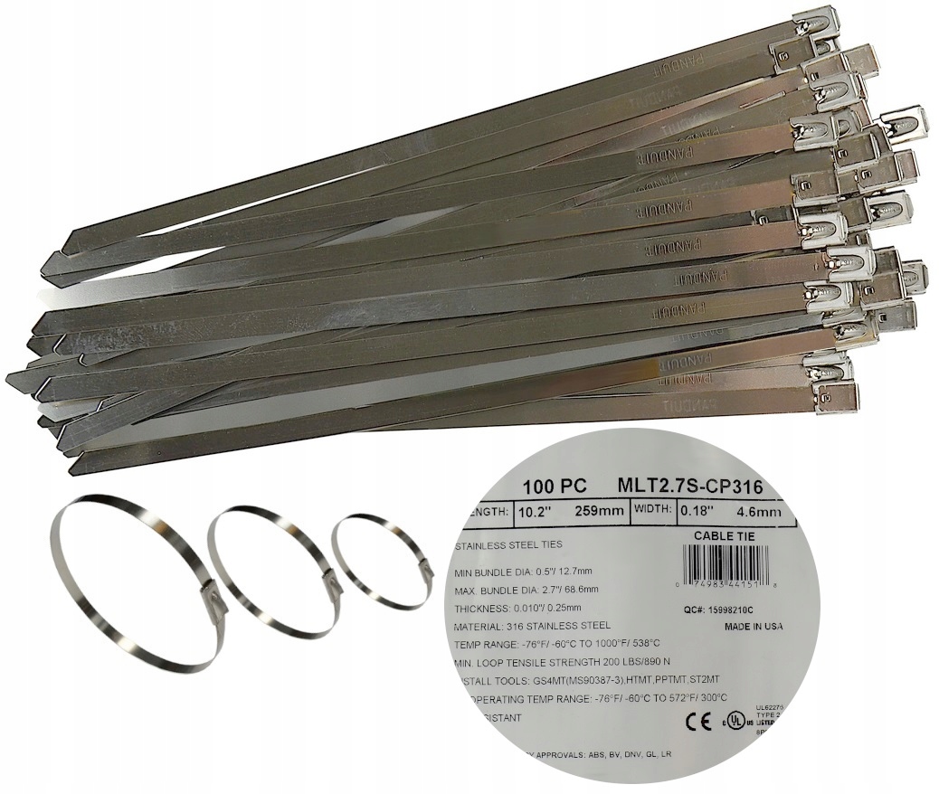 PANDUIT Opaski stalowe 316 259x4 6 MLT2 7S CP316 Brand Panduit