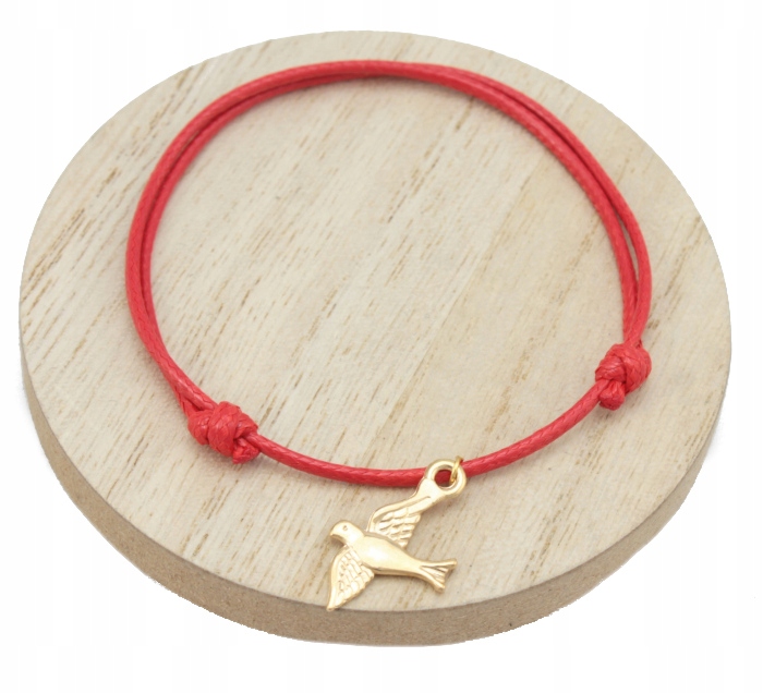 

Bransoletka Czerwona Regulowana Złota Jaskółka