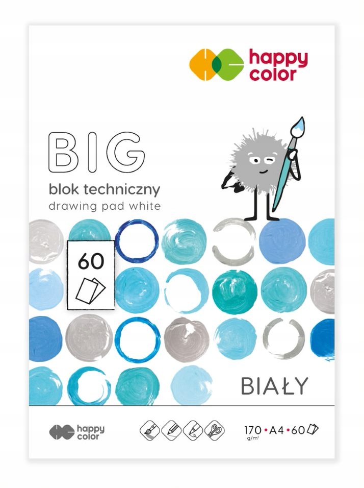 

Blok techniczny Happy Color A4 Big 60x170g Biały