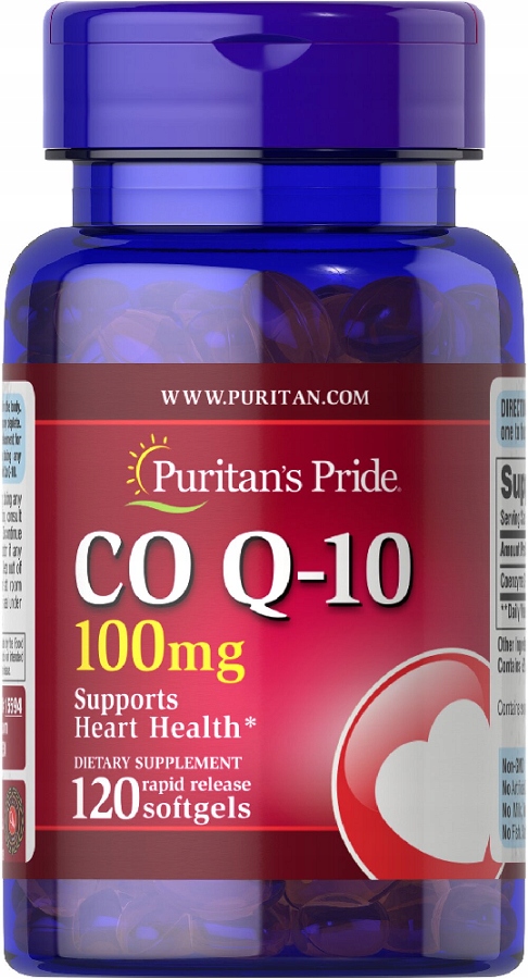 CoQ10 Koenzym Q10 Q-10 Ubichinon 100 mg 120 kapsułek Puritans Pride