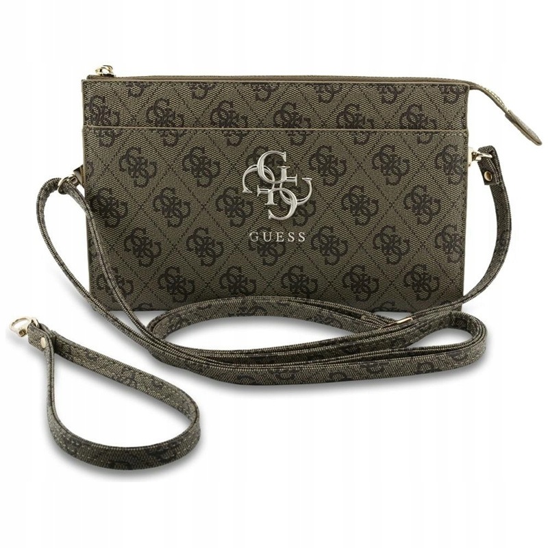 Taška na telefon Guess Phone Pouch 4G Big Logo Psaníčko Hnědá