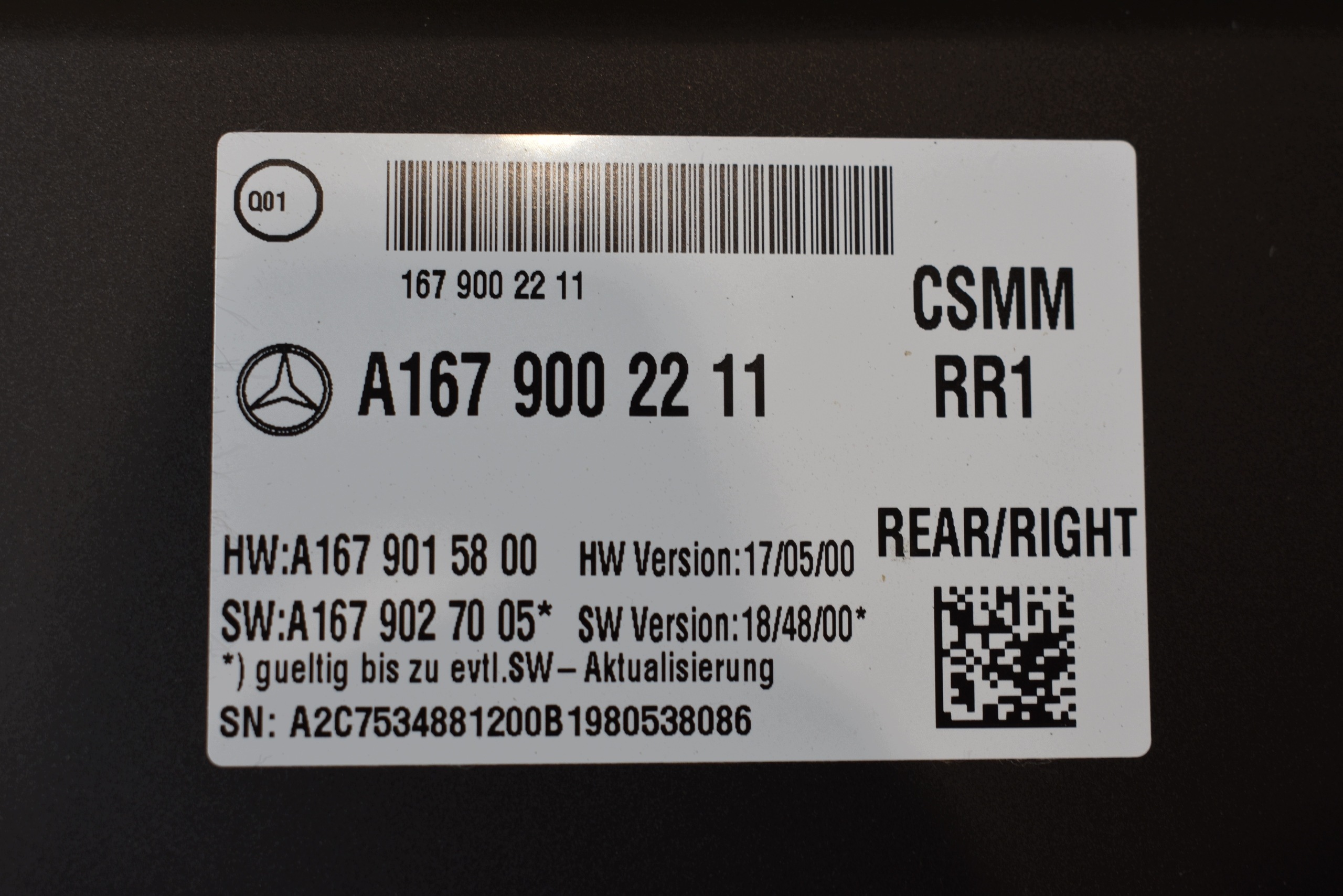 perfect condition module seat MERCEDES GLS X167 1