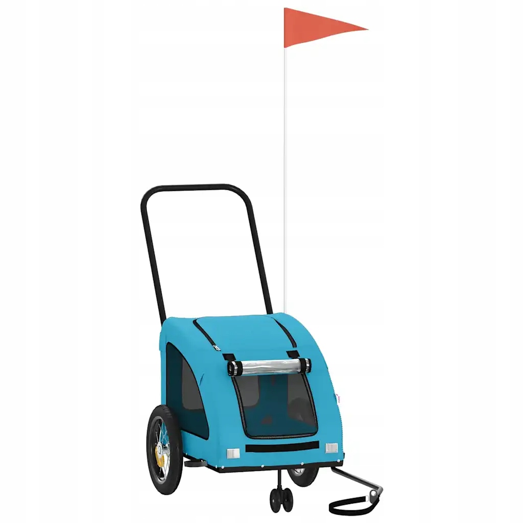 Levně Přívěs na kolo pro zvířata z tkaniny Oxford s železným rámem, obloha