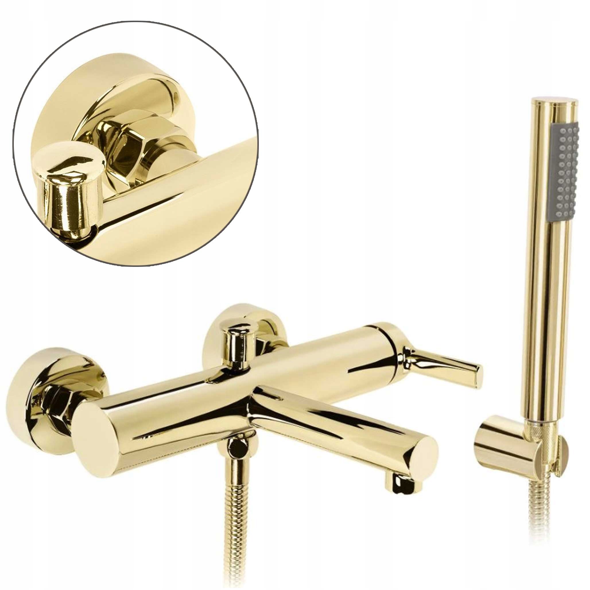 Vaňová batéria Rea Pixel Zlatý lesk Nástenná montáž Hlavica