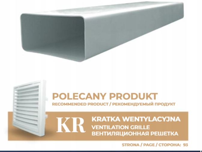 kanał wentylacyjny plastikowy płaski  D/P  110x55 1m — 5