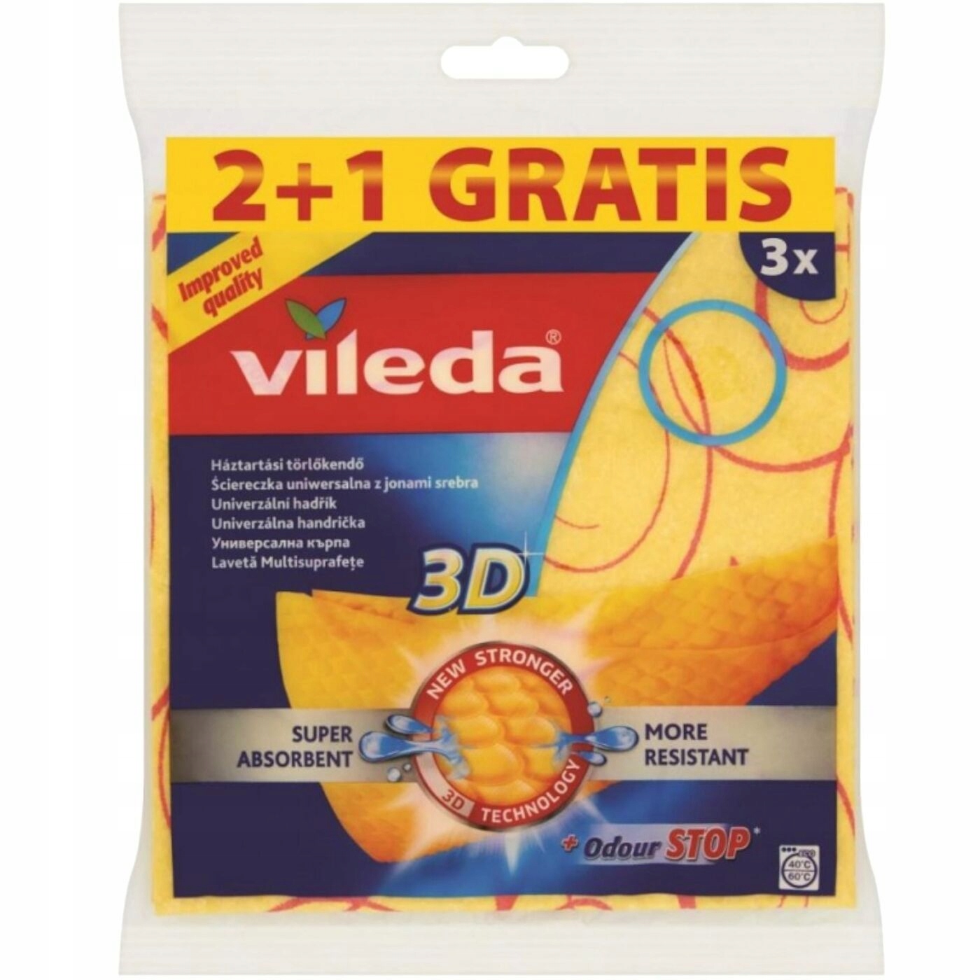 

Vileda Ścierka Kuchenna z jonami srebra 0 Zapachu