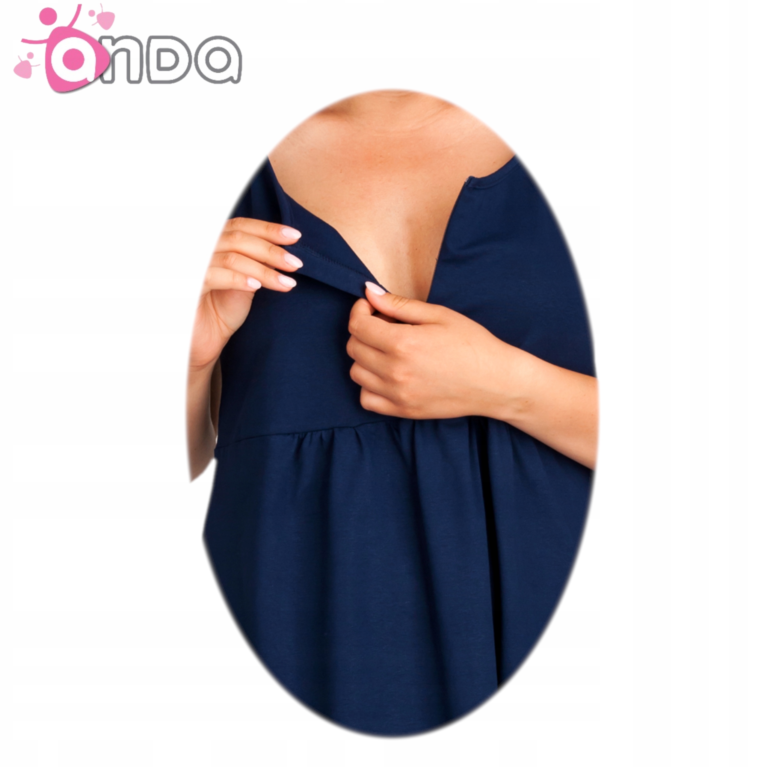 Koszula nocna ciążowa do karmienia MARYSIA L/XL d Rozmiar L/XL