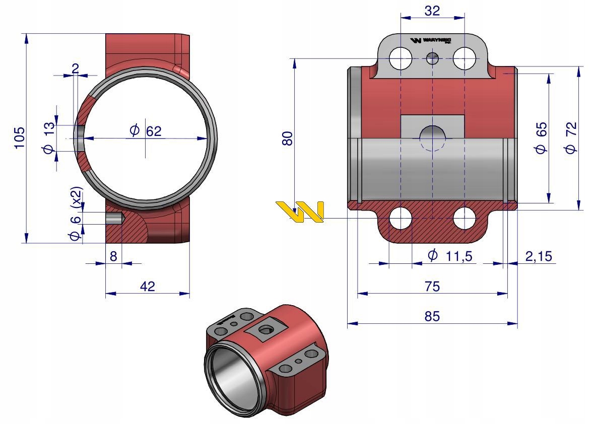 Obudowa duza lewa 1 85 WAR ORYGIN Weight with packaging 2 kg