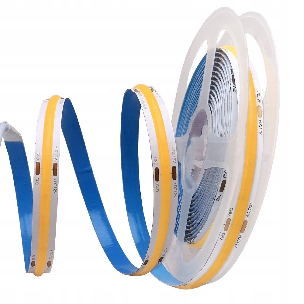 Taśma Led 12V Cob 12W 480 Led/m Barwa Neutralna 5M