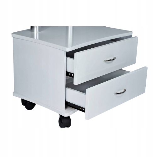 STOLIK POMOCNIK KOSMETYCZNY 3 PÓŁKI 2 SZUFLADY Marka Multico