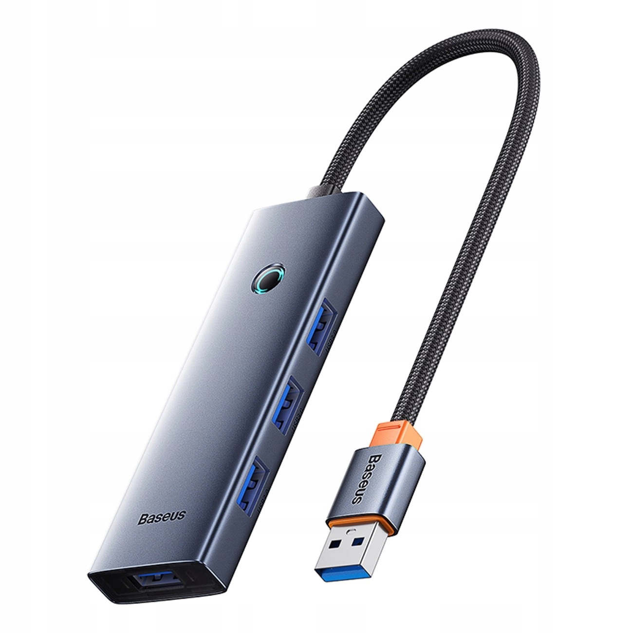 Hub Usb-a Baseus UltraJoy Series 4xUSB-A 3.0 1xUSB-C 5V szary