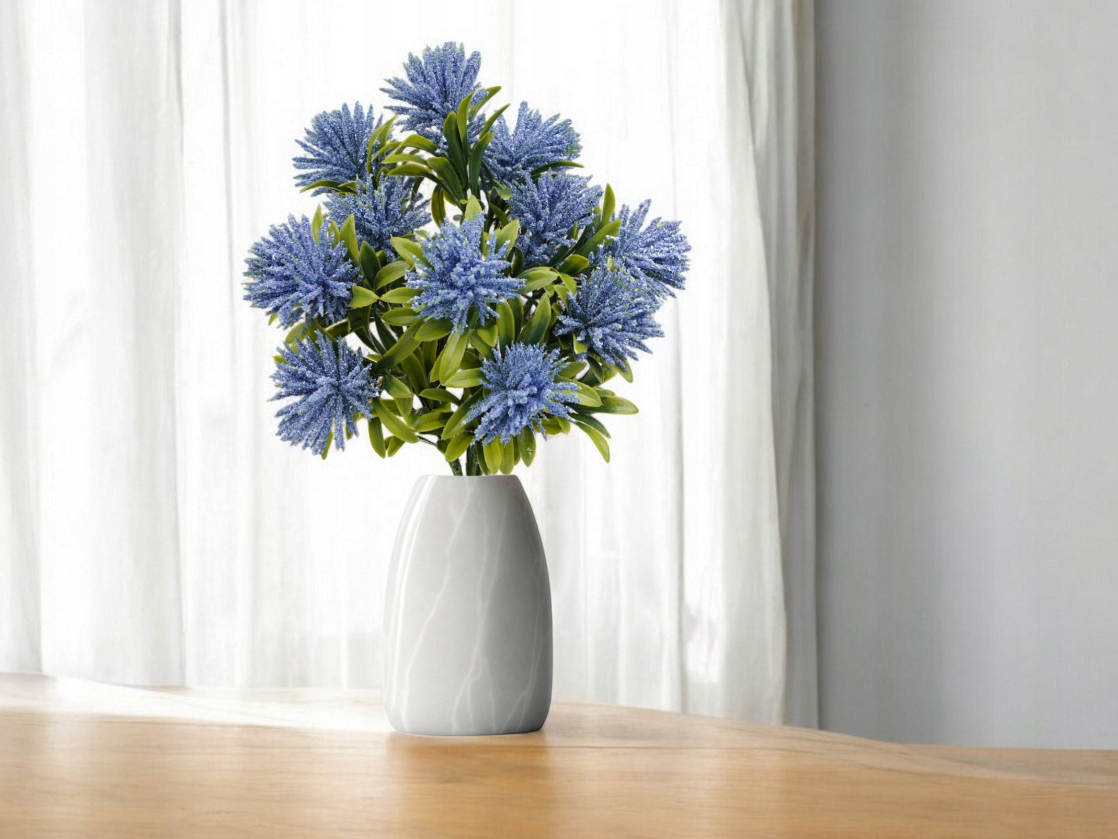 SZTUCZNE KWIATY OSET 34CM GAŁĄZKA LIŚCIE DODATEK DO KOMPOZYCJI NIEBIESKI Typ inny