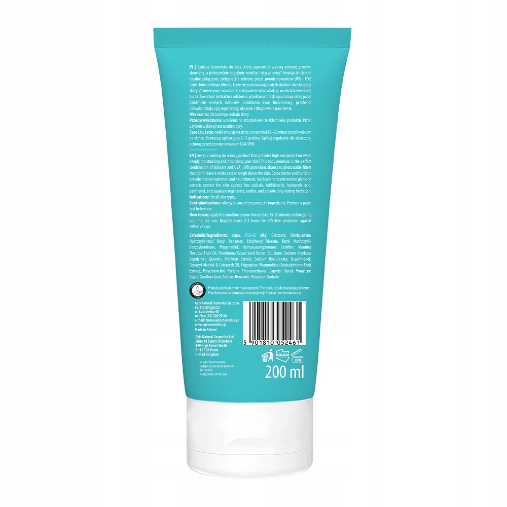 Ochranná tělová emulze Spf 50+ Uva Pure Sun Care Apis