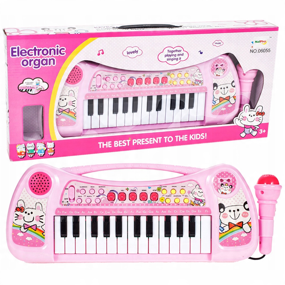 

Keyboard Dla Dzieci Organy Mikrofon Pianino rytmy