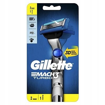 

Gillette Mach 3 Turbo 3D maszynka z 2 wkładami