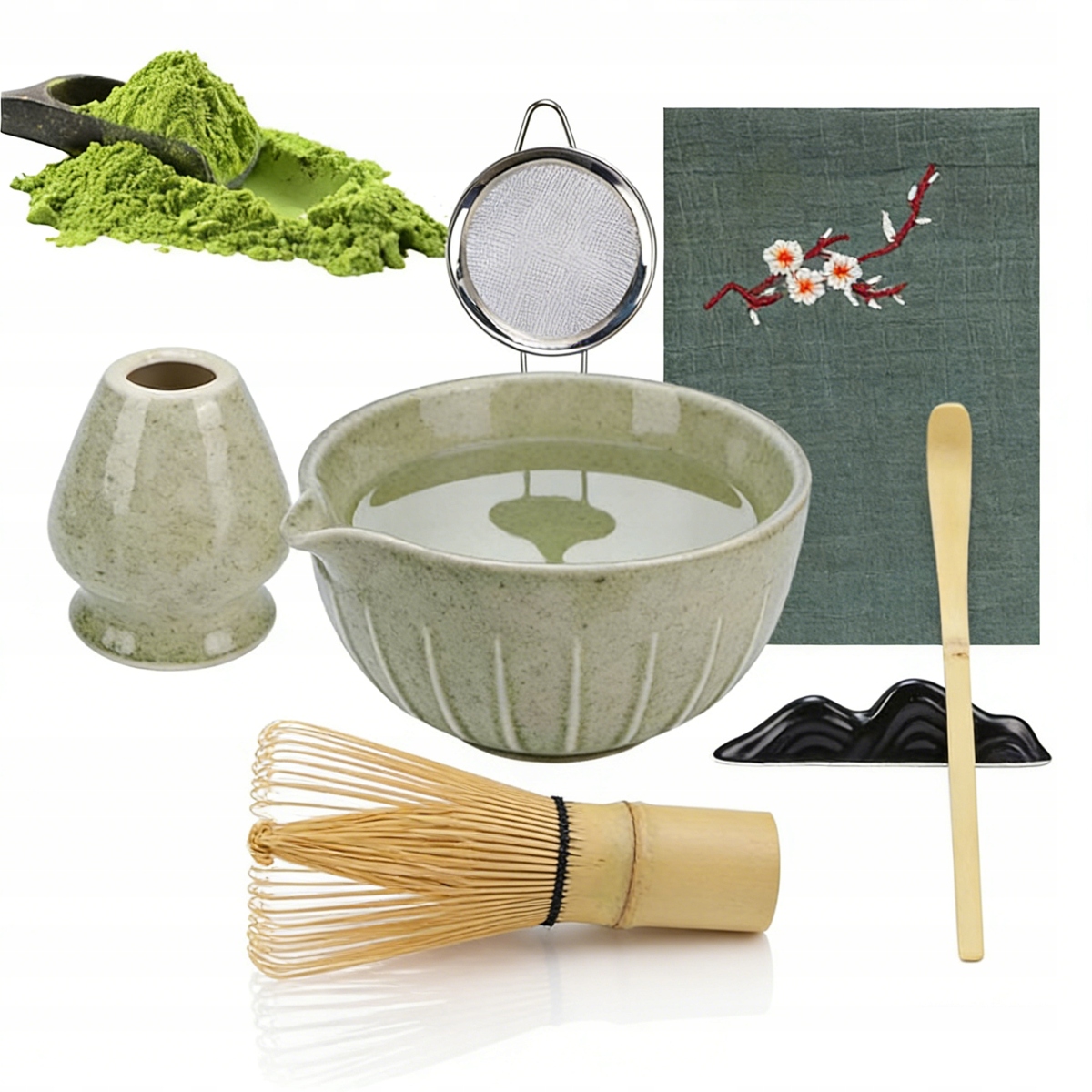 Sada Na Čaj Matcha Bambusové Nářadí Na Matchu S Šálek/lžičkou 7KS