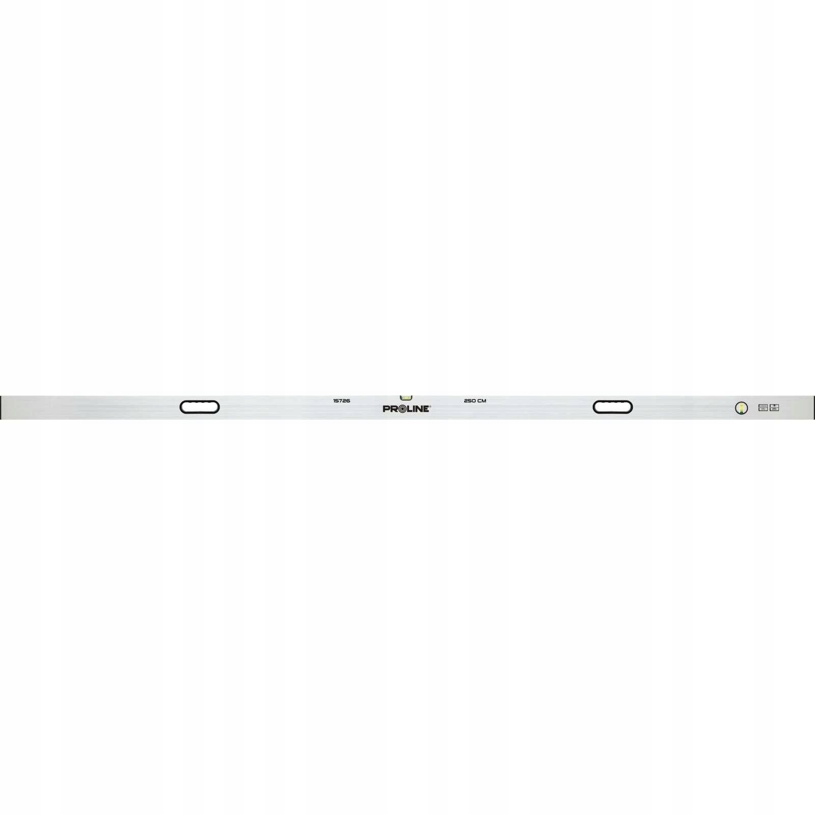 Łata murarska tynkarska uchwyty aluminiowa 2 libelki 2,5m Proline 15726