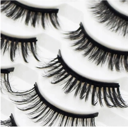 SZTUCZNE RZĘSY MAGNETYCZNE 10 SZT.+PĘSETA+EYELINER Typ syntetyczne