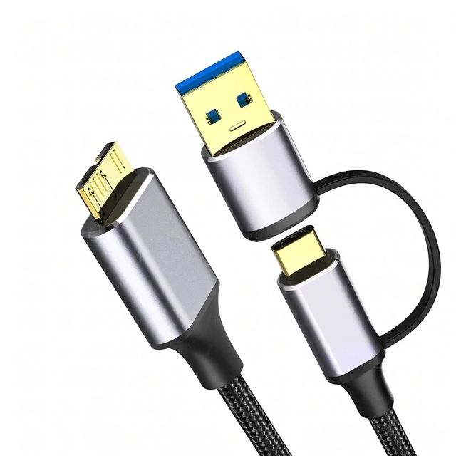 KABEL USB C DO DYSKU ZEWNĘTRZNEGO SAMSUNG USB 3.0 MICRO B KRÓTKI 2w1 0,5m Długość kabla 0.5 m
