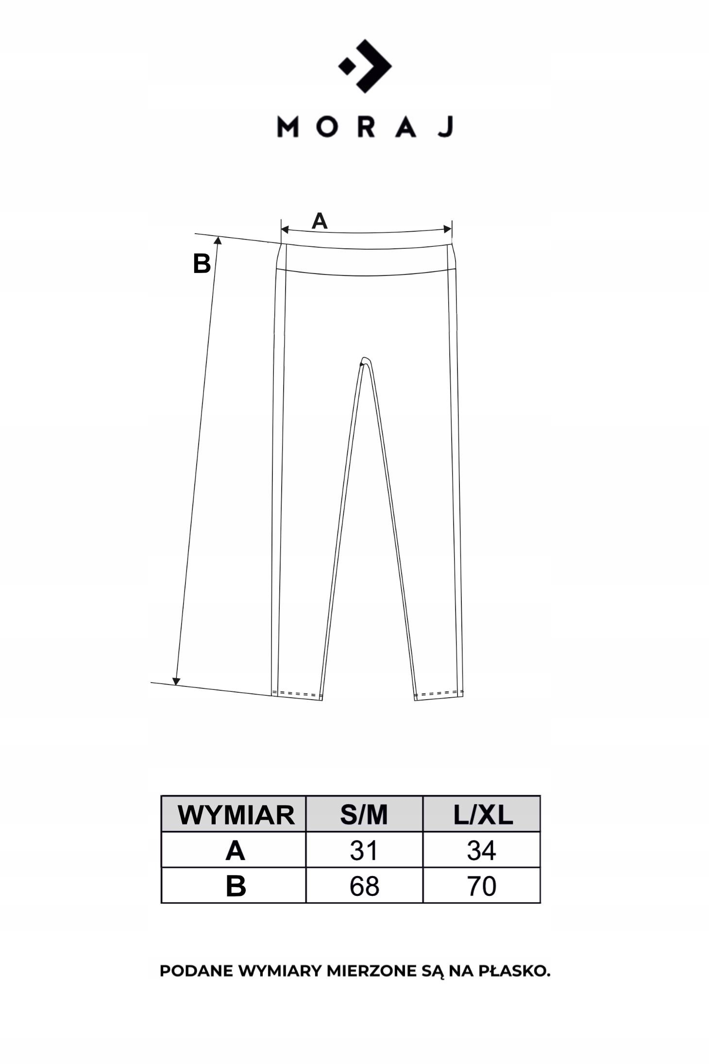 LEGGINSY DAMSKIE 3/4 GETRY GŁADKIE KLASYCZNE DOPASOWANE MORAJ S/M CZARNE Płeć kobieta